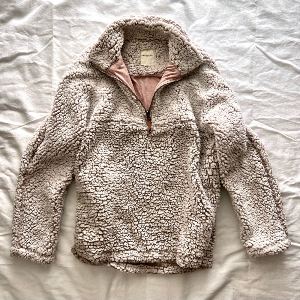 Thread‎ & Supply Fleece Sherpa 1/4-zip Pullover Jacket
